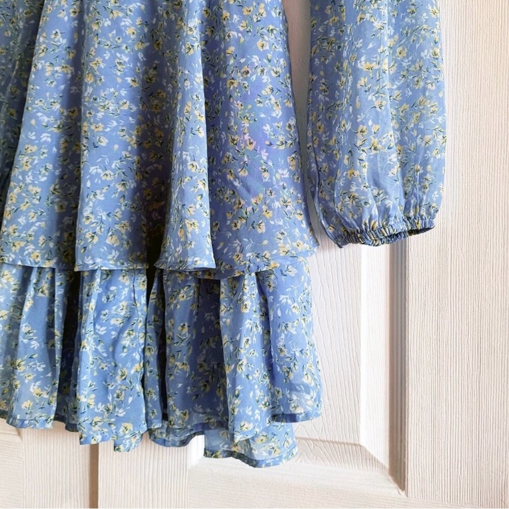 Japna Blue Floral Mini Dress - Picture 8 of 8